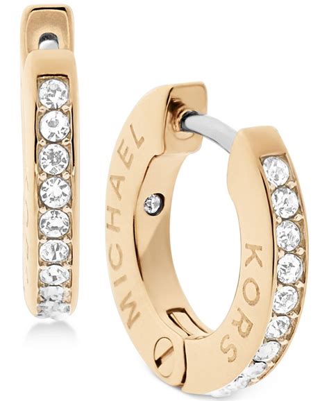 michael kors earrings macy's|michael kors hoop earrings sale.